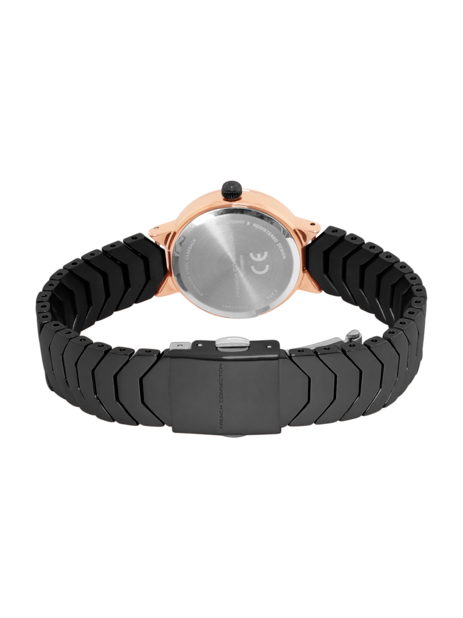 French Connection Black Dial Analog Watch for Women's - FCH9BM