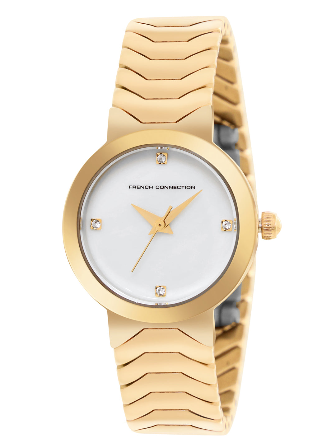 French Connection White Dial Analog Watch for Women's - FCH9GM