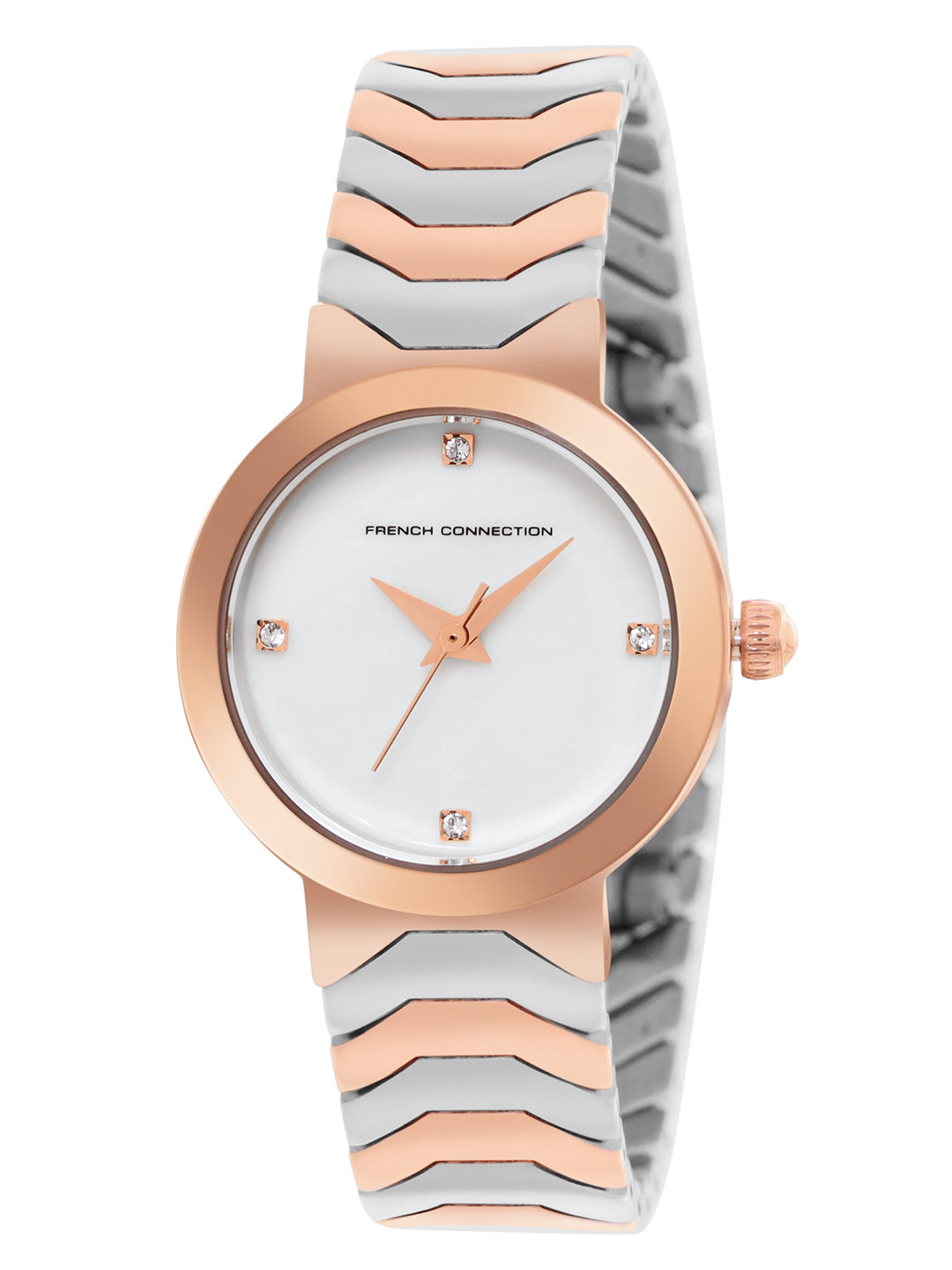 French Connection White Dial Analog Watch for Women's - FCH9RTM