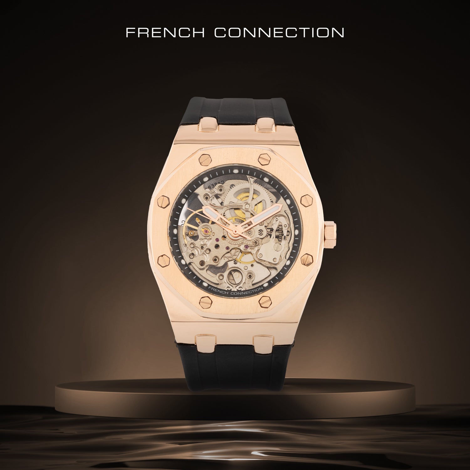 French Connection Automatic Silver Dial Men's Watch-FCK2B-RG