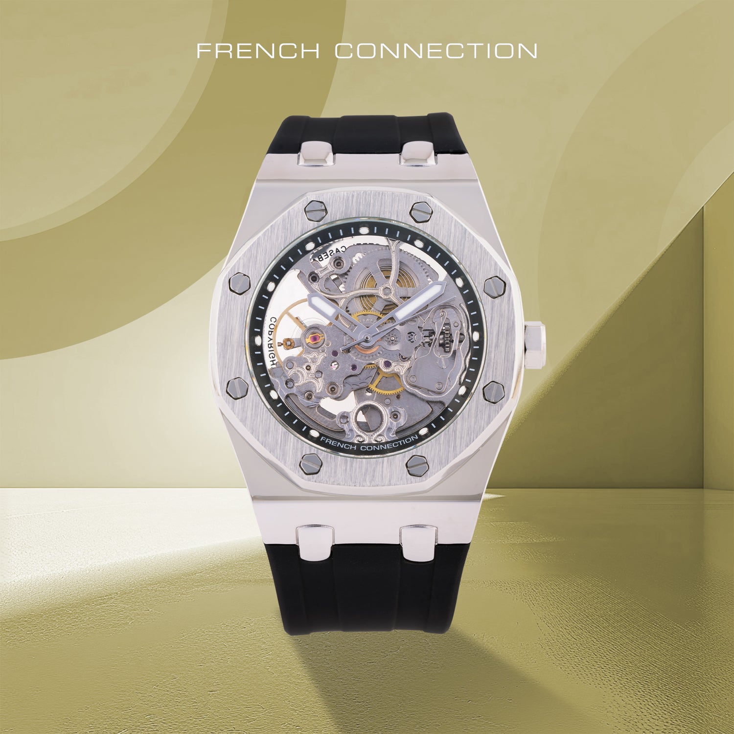 French Connection Automatic Silver Dial Men's Watch-FCK2B-S