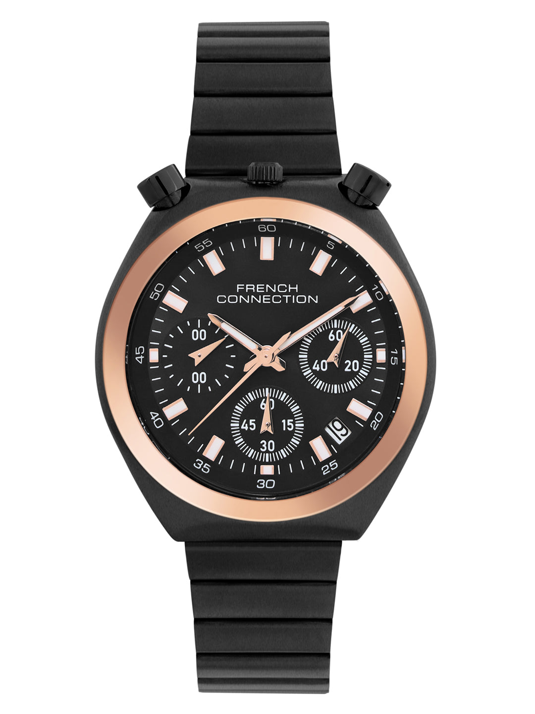 French Connection Black Dial Chronograph Date Watch for Women's - FCM03BM