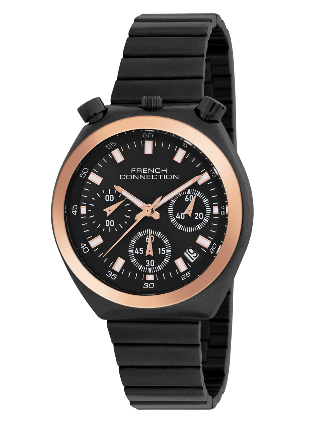 French Connection Black Dial Chronograph Date Watch for Women's - FCM03BM