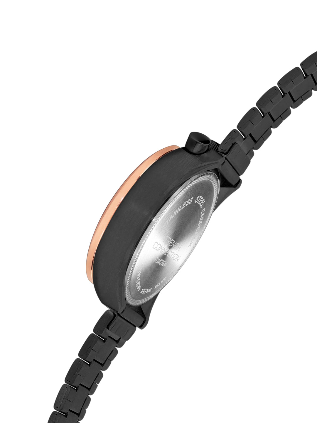 French Connection Black Dial Chronograph Date Watch for Women's - FCM03BM