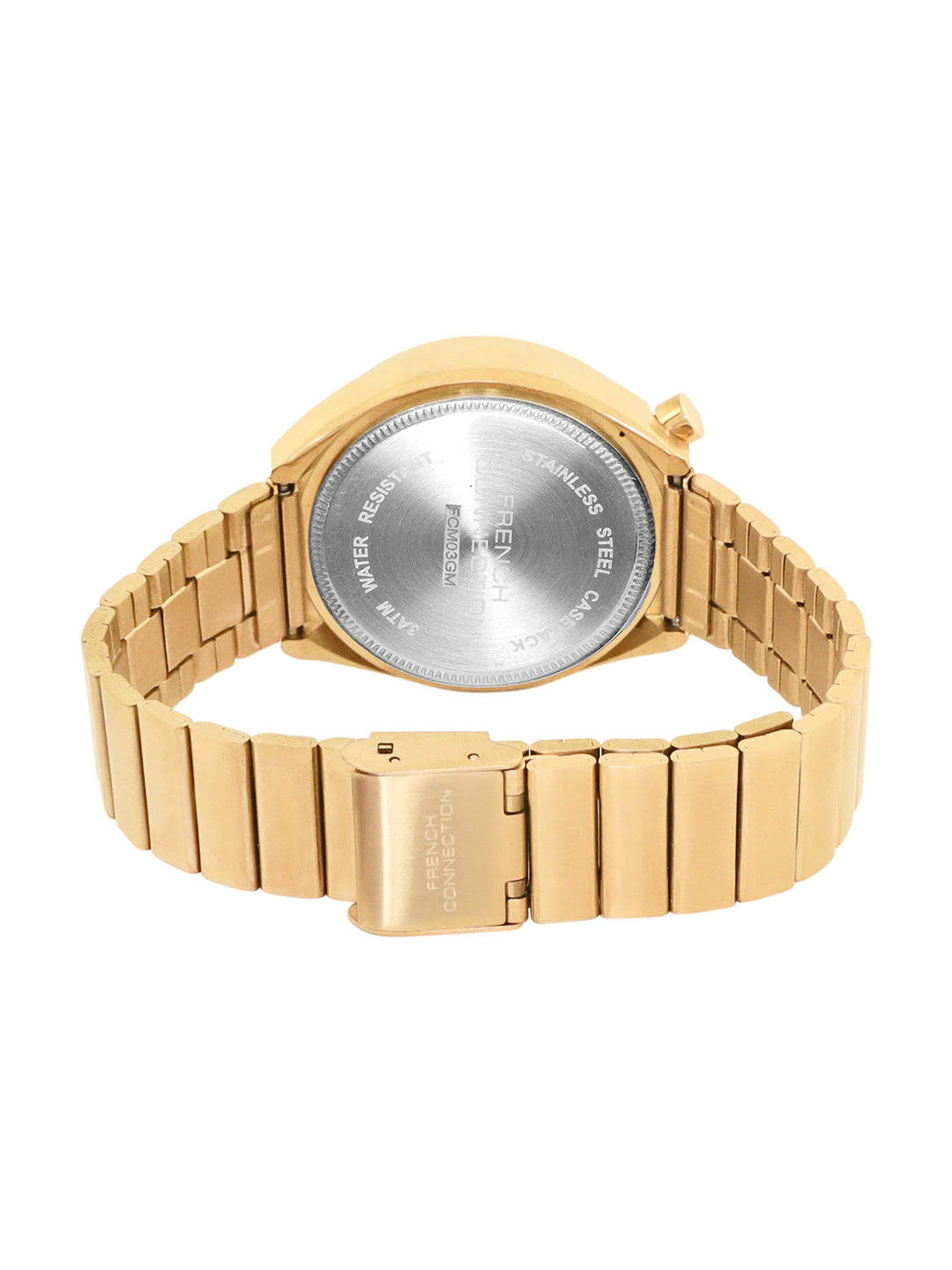 French Connection Gold Dial Chronograph Date Watch for Women's - FCM03GM