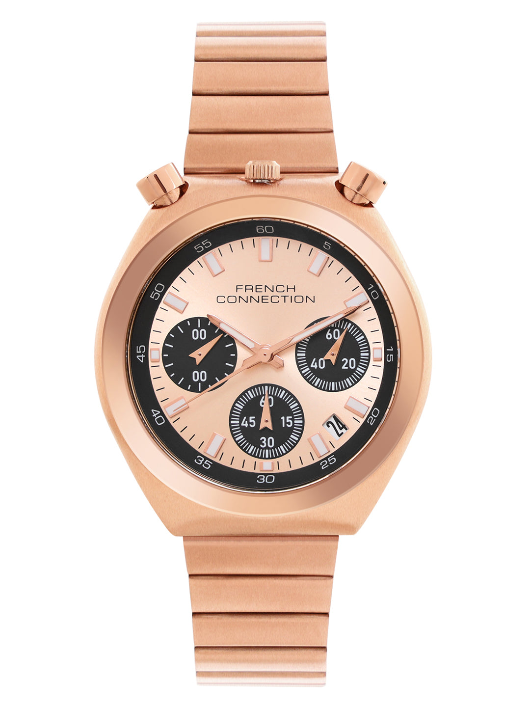 French Connection Rosegold Dial Chronograph Date Watch for Women's - FCM03RGM