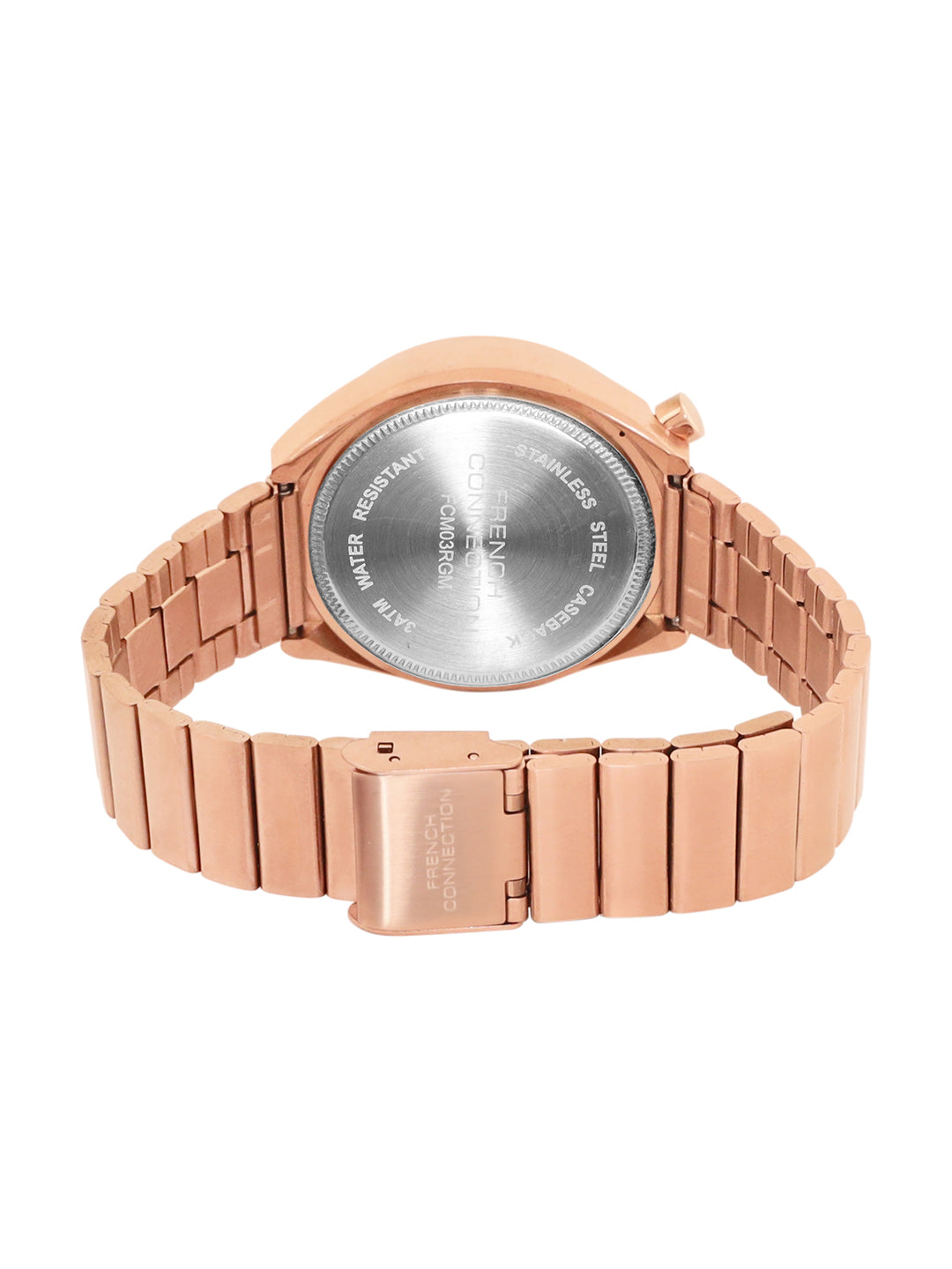 French Connection Rosegold Dial Chronograph Date Watch for Women's - FCM03RGM