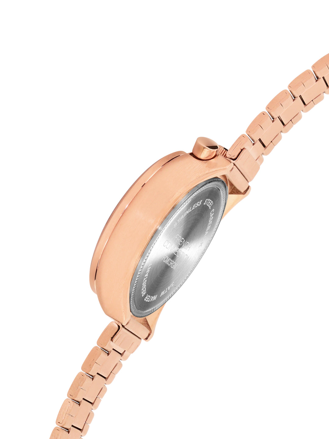 French Connection Rosegold Dial Chronograph Date Watch for Women's - FCM03RGM