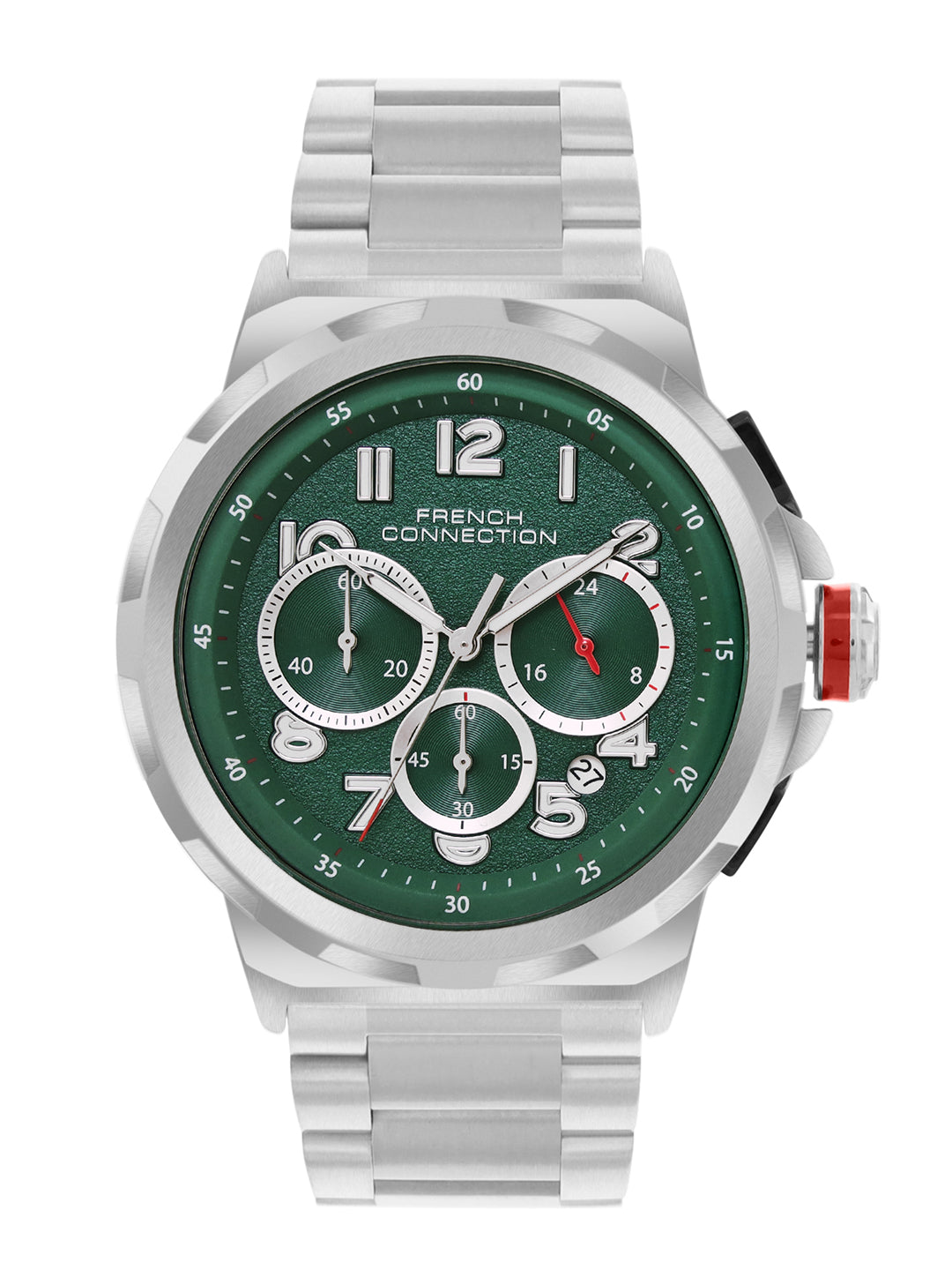 French Connection Green Dial Chronograph Date Watch for Men's - FCM04NSM