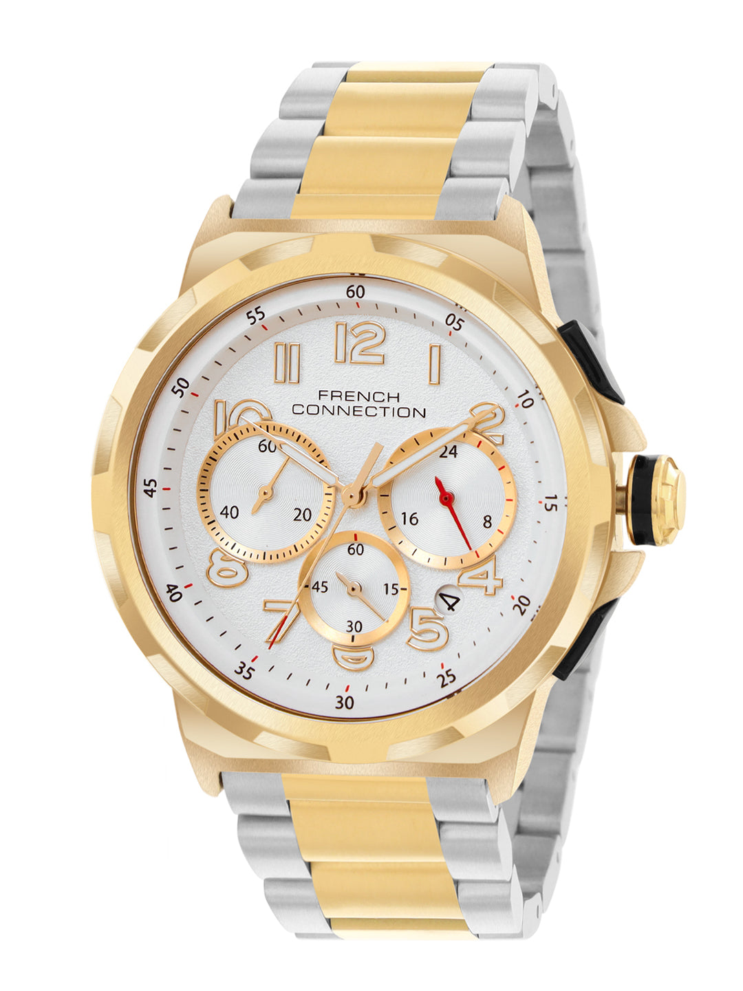French Connection White Dial Chronograph Date Watch for Men's - FCM04TM