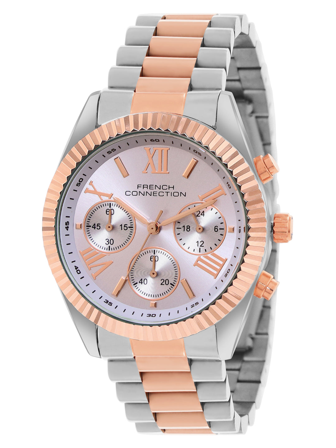 French Connection Purple Dial Chronograph Watch for Women - FCM06RTM