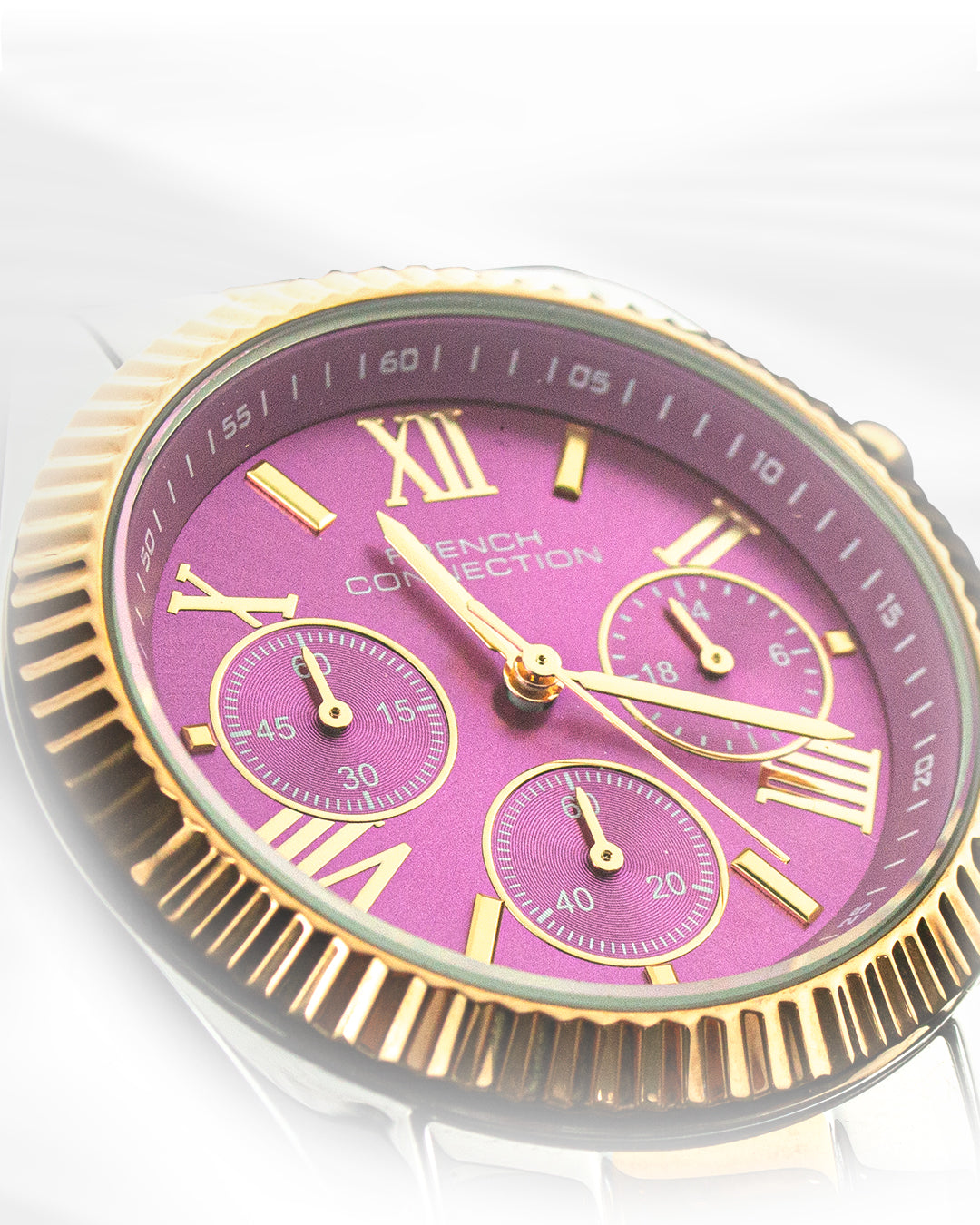 French Connection Pink Dial Chronograph Watch for Women's - FCM06TM