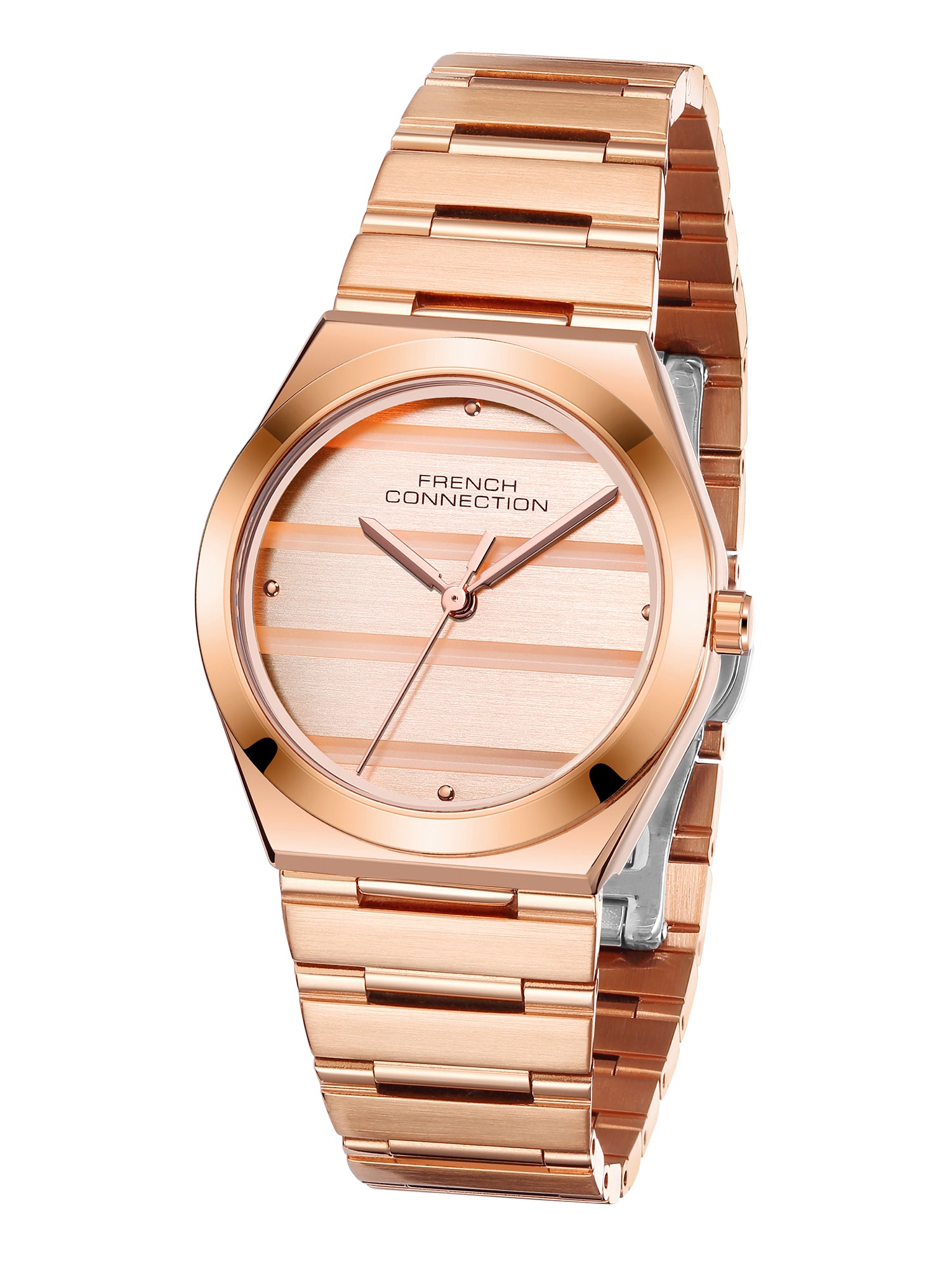 French Connection Aweline | Analog | Rose Gold Dial | Rose Gold Stainless Steel Strap | Watch for Women - FCM09RGM
