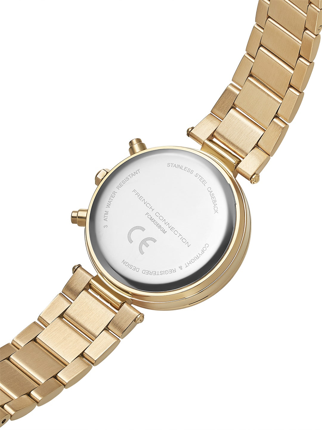 French Connection ChronaLuxe | Quartz Chronograph | Brown Dial | Stainless Steel Strap | Watch for Women - FCMX05BGM