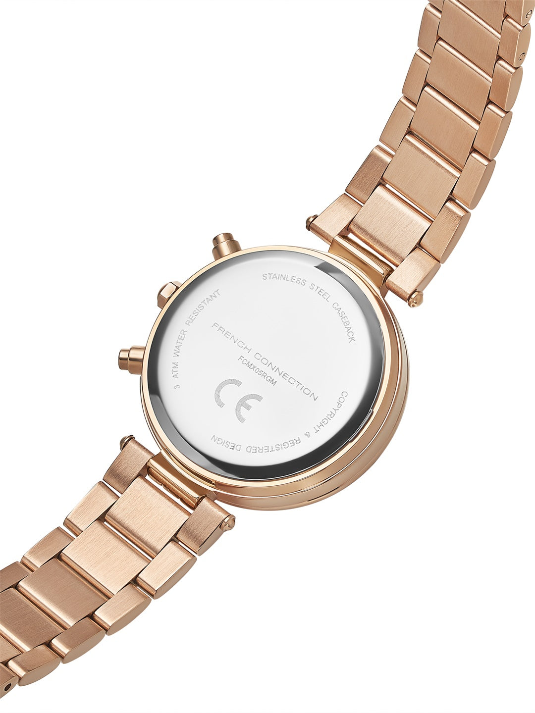 French Connection ChronaLuxe | Quartz Chronograph | Purple Dial | Stainless Steel Strap | Watch for Women - FCMX05RGM