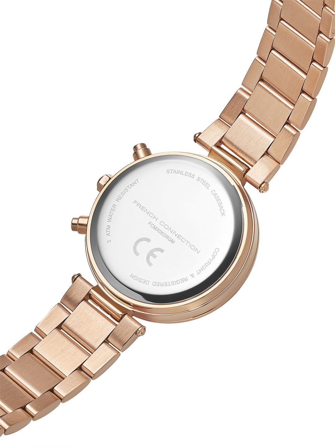 French Connection ChronaLuxe | Quartz Chronograph | Silver Dial | Stainless Steel Strap | Watch for Women - FCMX05SRGM