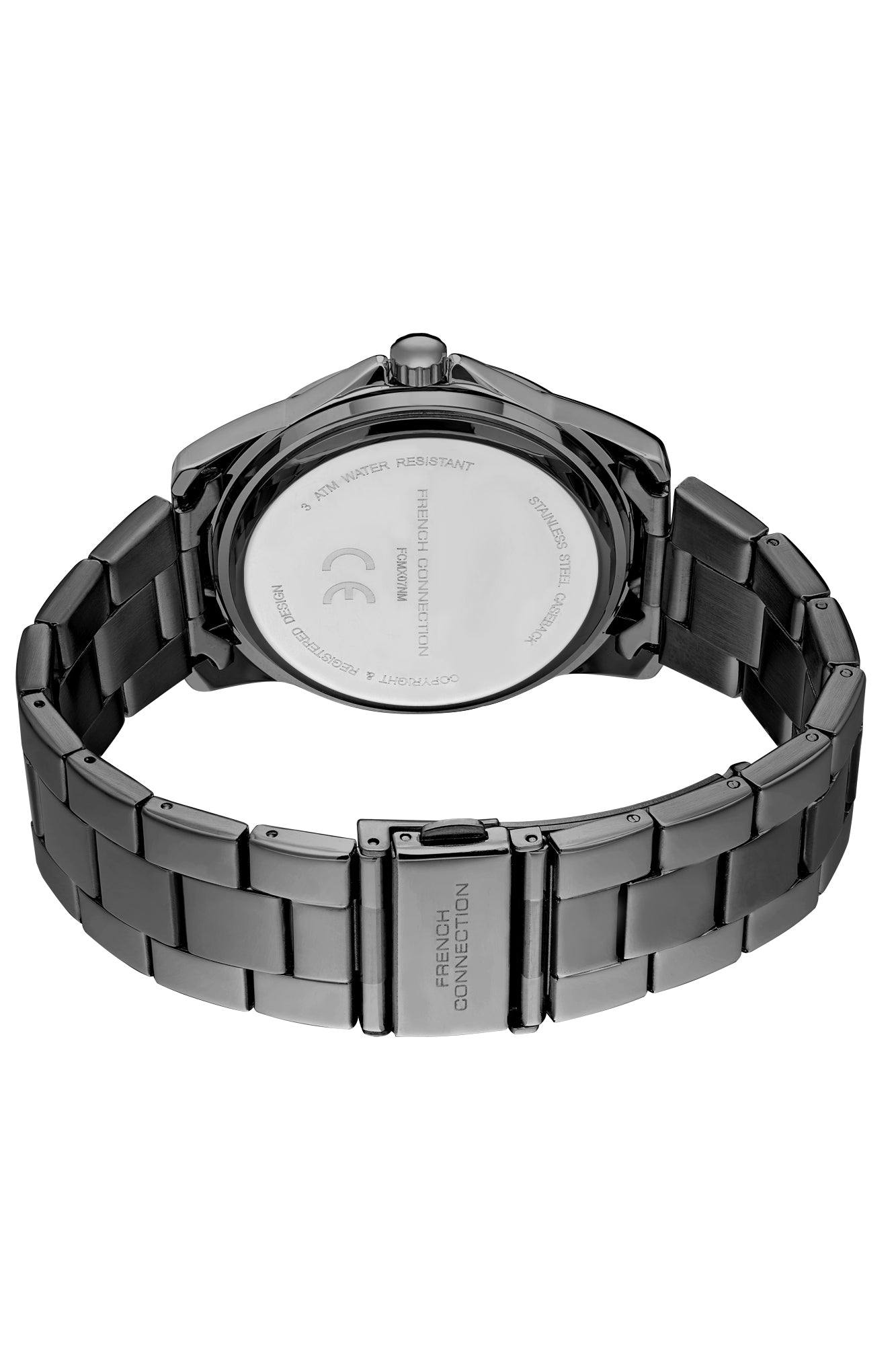 French Connection Romanite | Quartz Analog Display | Gunmetal Dial | Stainless Steel Strap | Watch for Men - FCMX07GNM