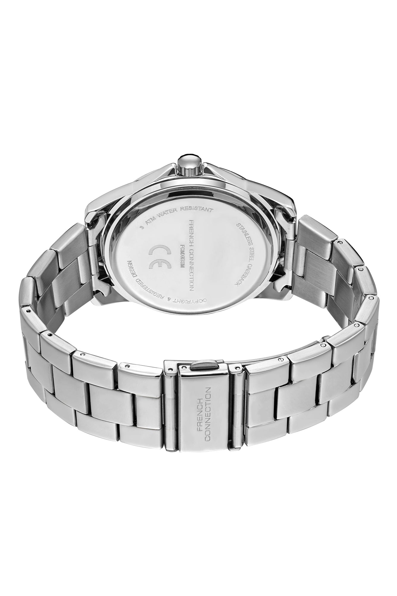 French Connection Romanite | Quartz Analog Display | Beige Dial | Stainless Steel Strap | Watch for Men - FCMX07SM