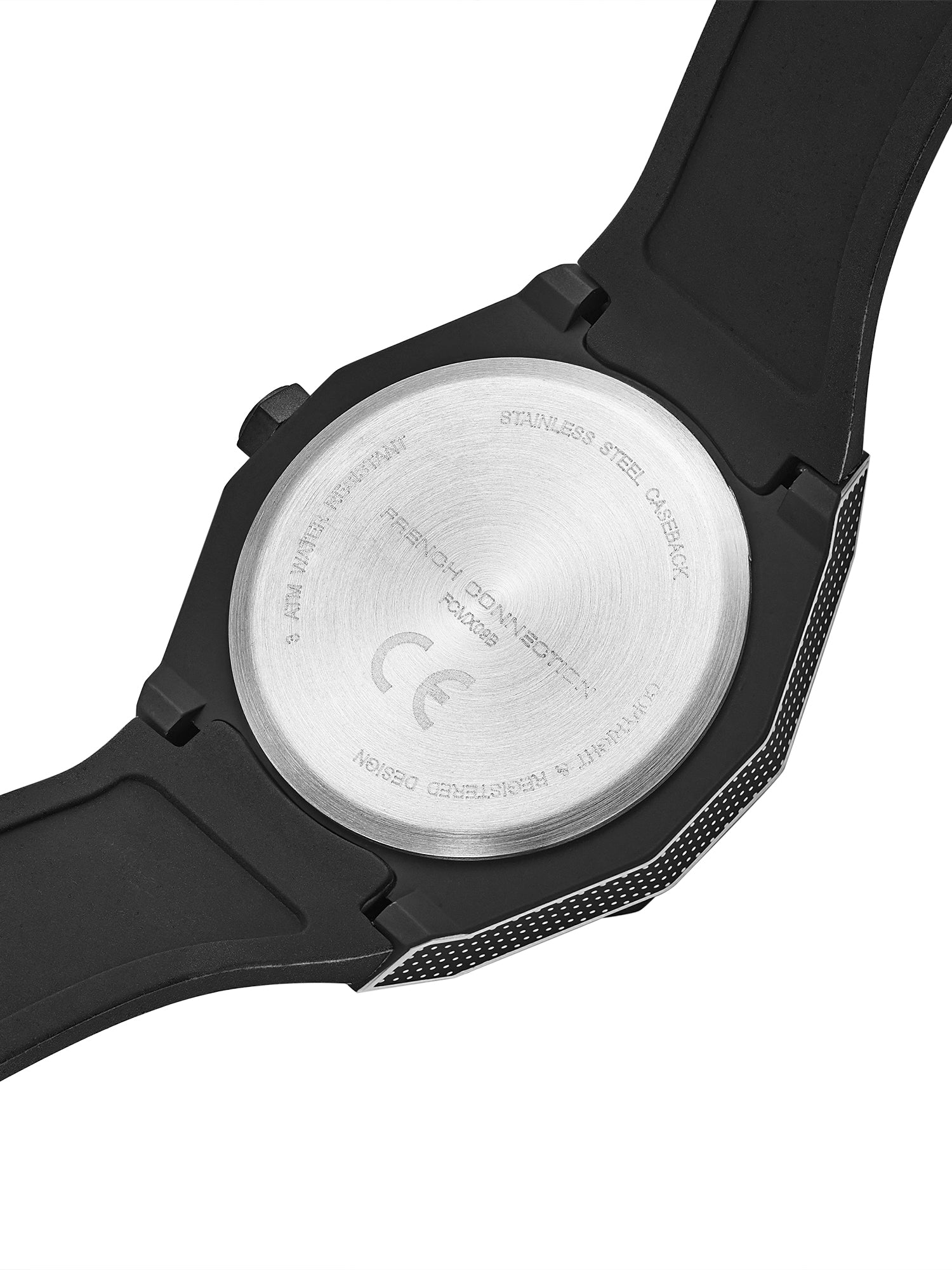 FCUK Escarp Quartz| Analog Display | Black Dial | Black Silicone Strap | Watch for men - FCMX09B