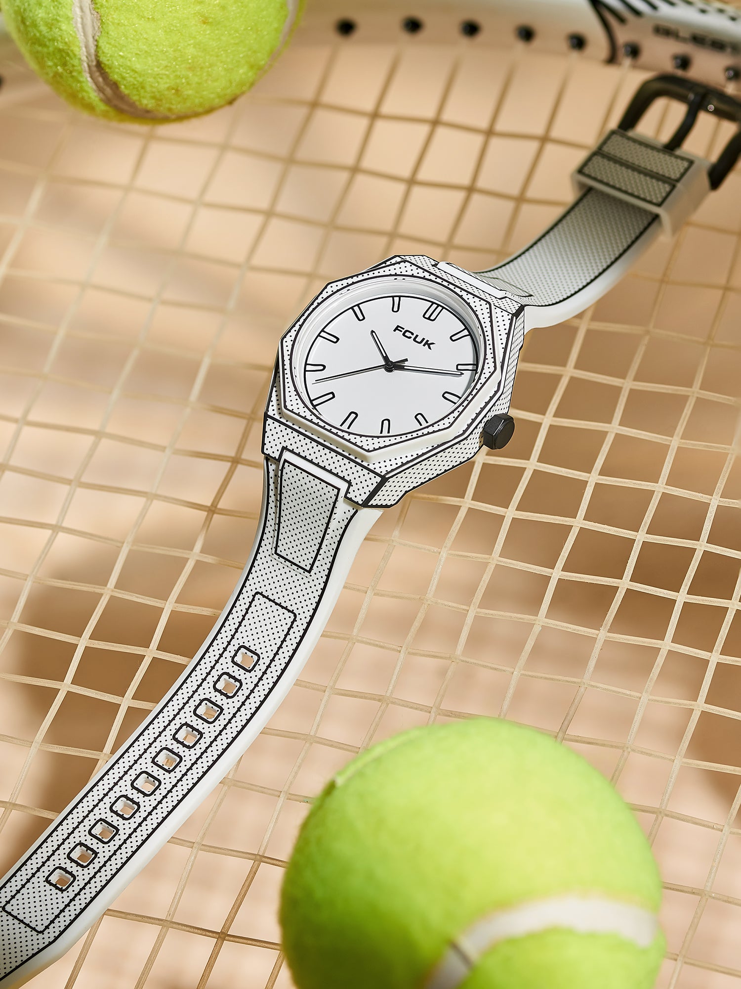 FCUK Escarp Quartz| Analog Display | White Dial | White Silicone Strap | Watch for men - FCMX09W