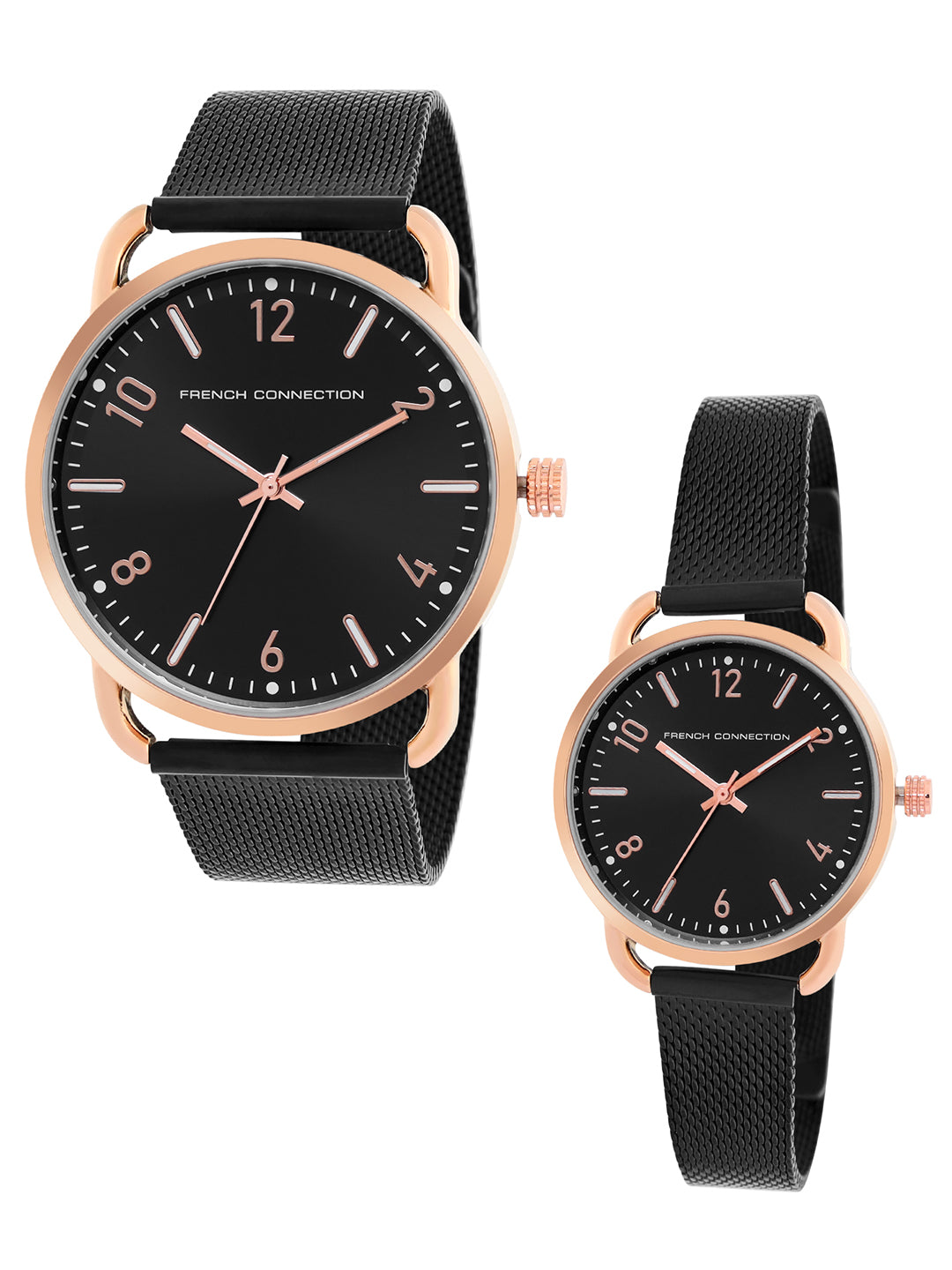 French Connection Rose Gold Pair Watch-FCN00011D