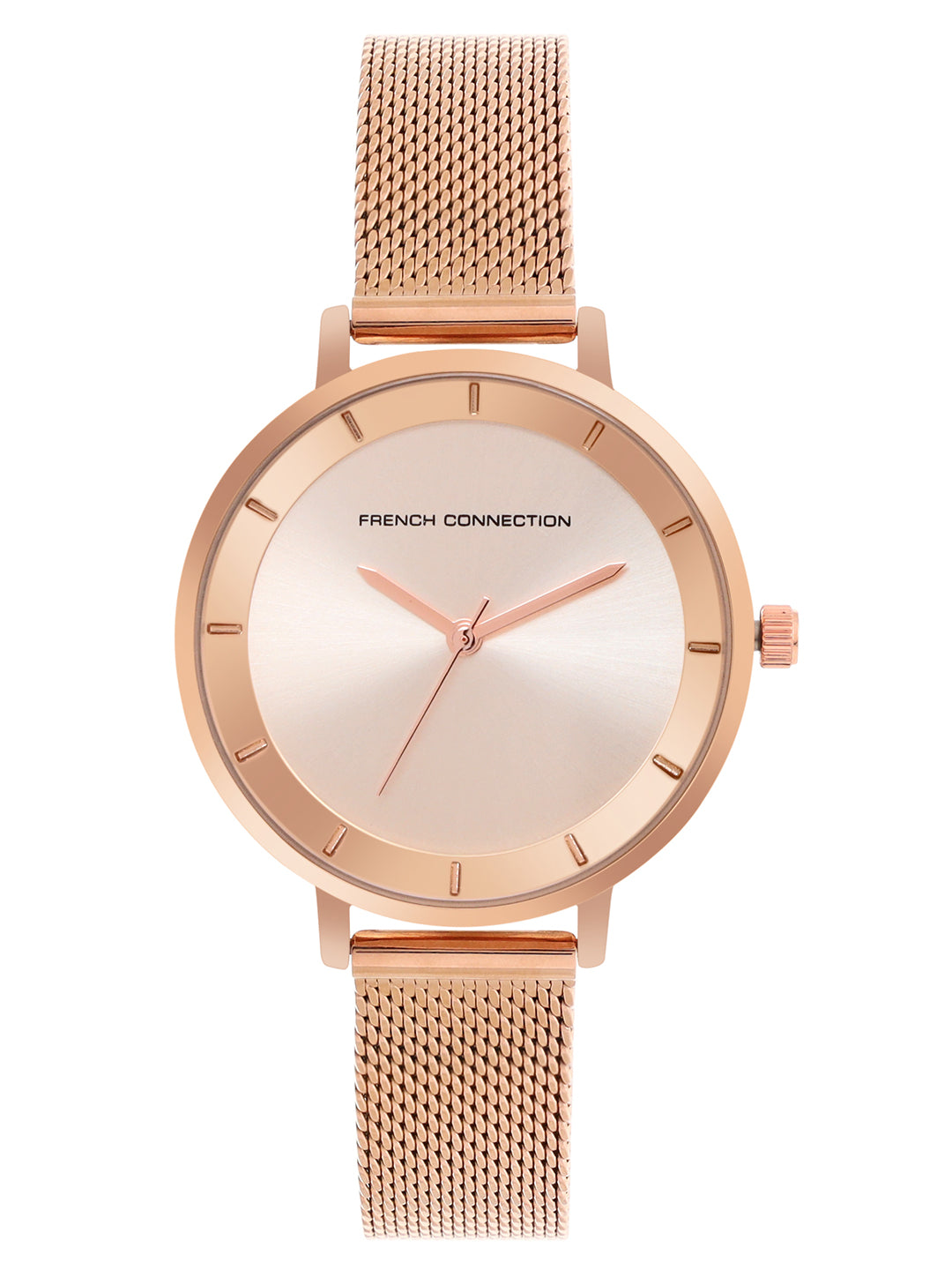 French Connection Rose Gold Dial Women's Watch-FCN00016B