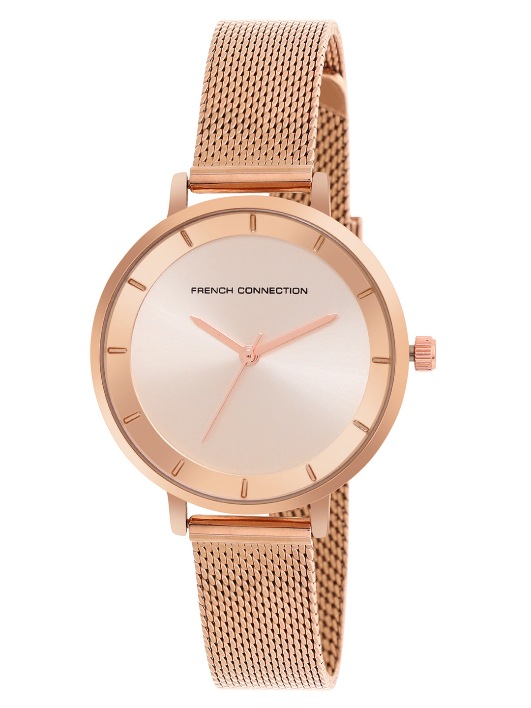 French Connection Rose Gold Dial Women's Watch-FCN00016B