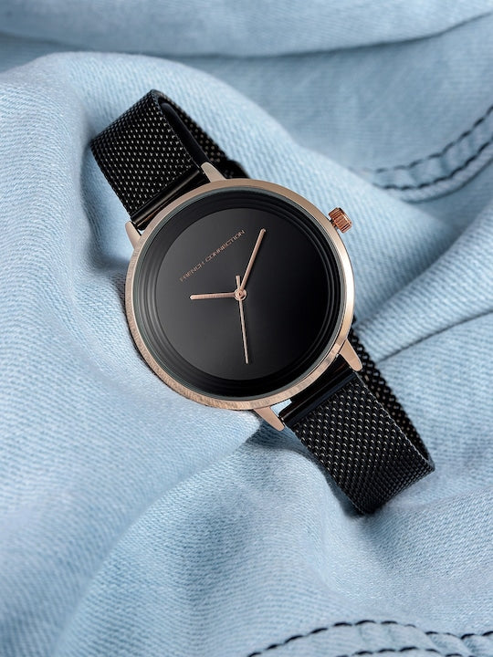 French Connection Analog Black Dial Women's Watch-FCN0001D