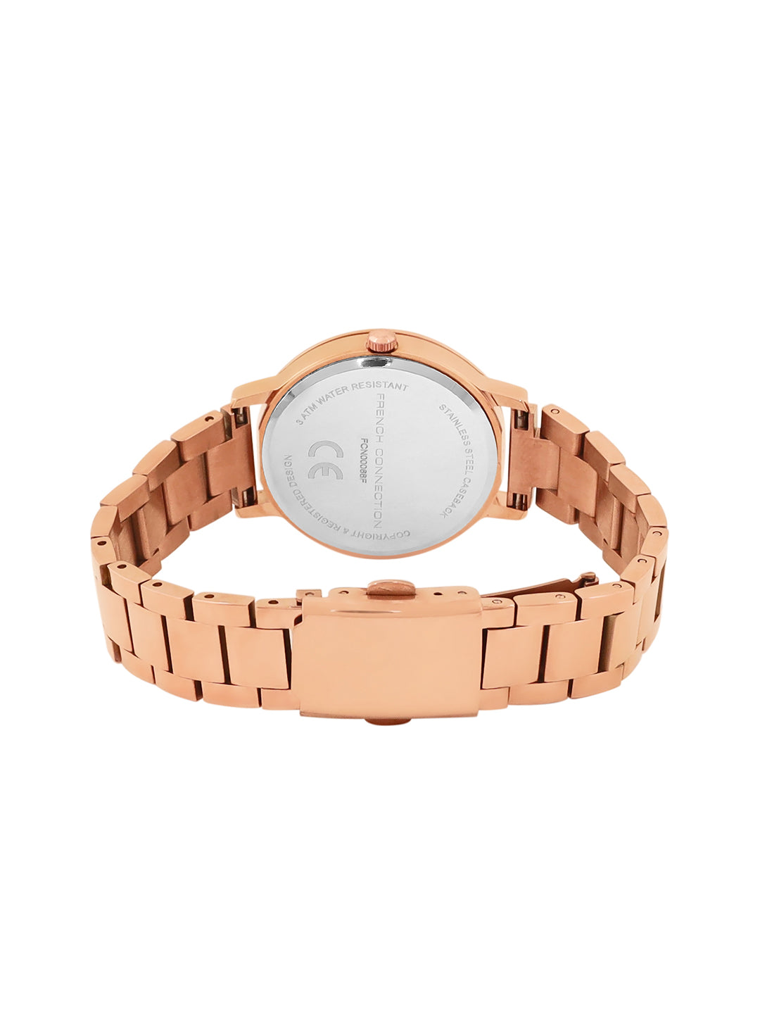 French Connection Mop white Dial with Rose Gold Strap Womens Analog Watch | FCN00066F