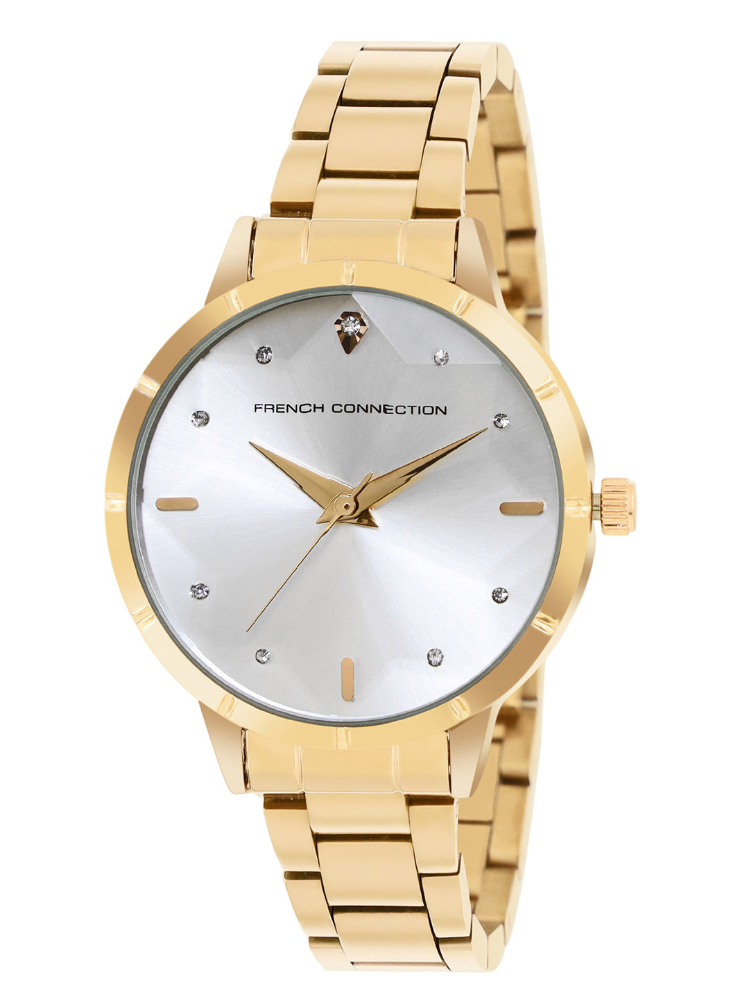 French Connection Silver Dial with Gold Strap Womens Analog Watch | FCN00078G