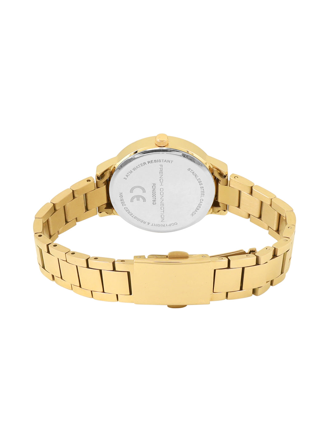 French Connection Silver Dial with Gold Strap Womens Analog Watch | FCN00078G