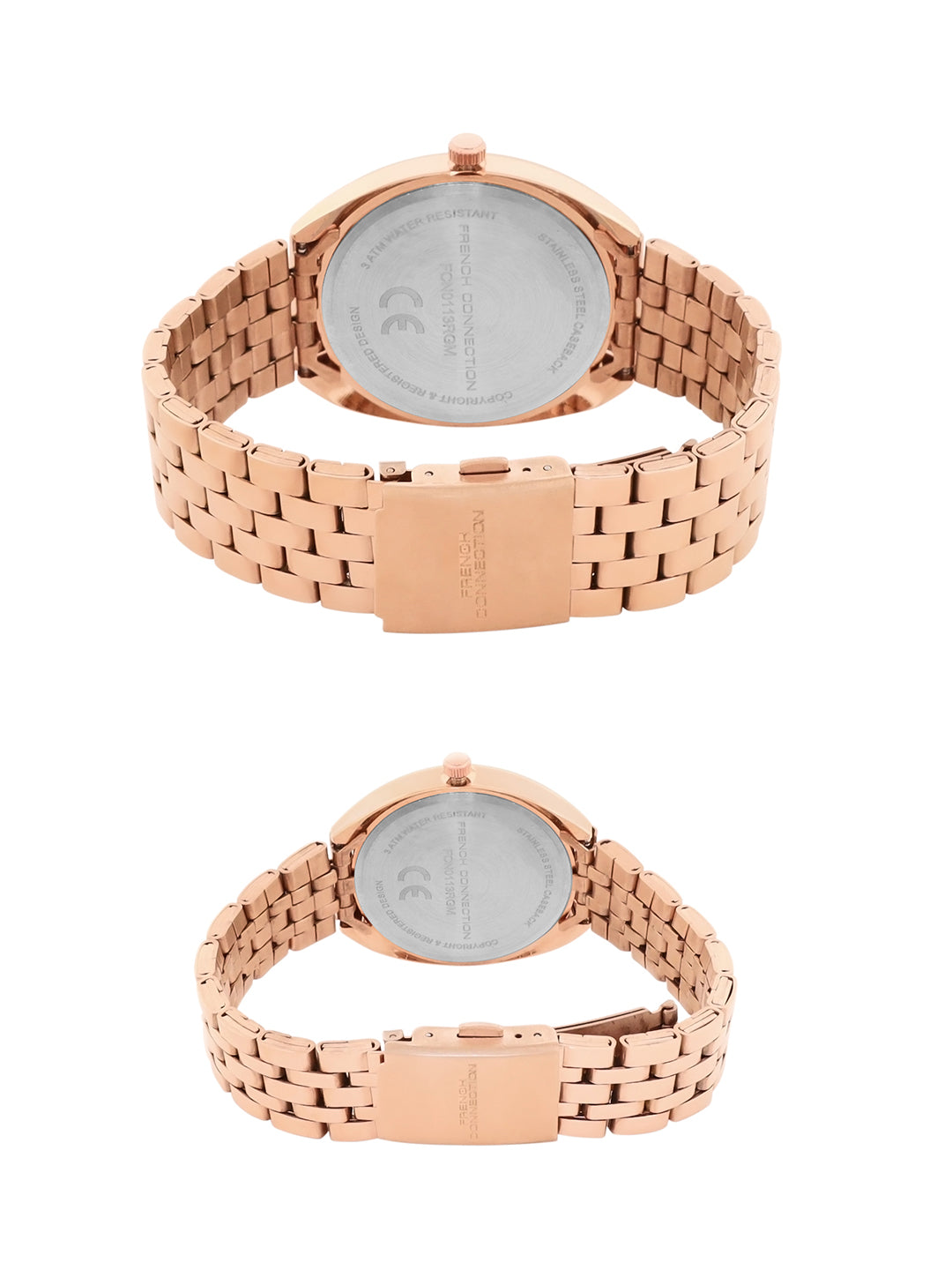 French Connection Blue Dial Multifunction Watch for Couple - FCN0113RGM