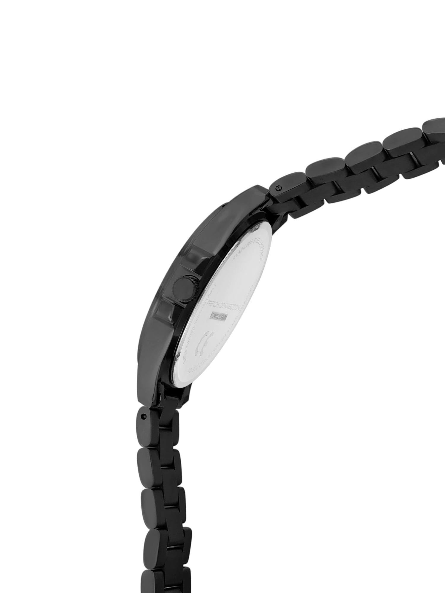 French Connection Sunray Blue Round Dial With Gun Stainless Steel Strap Watch - For Mens FCN0121UGNM