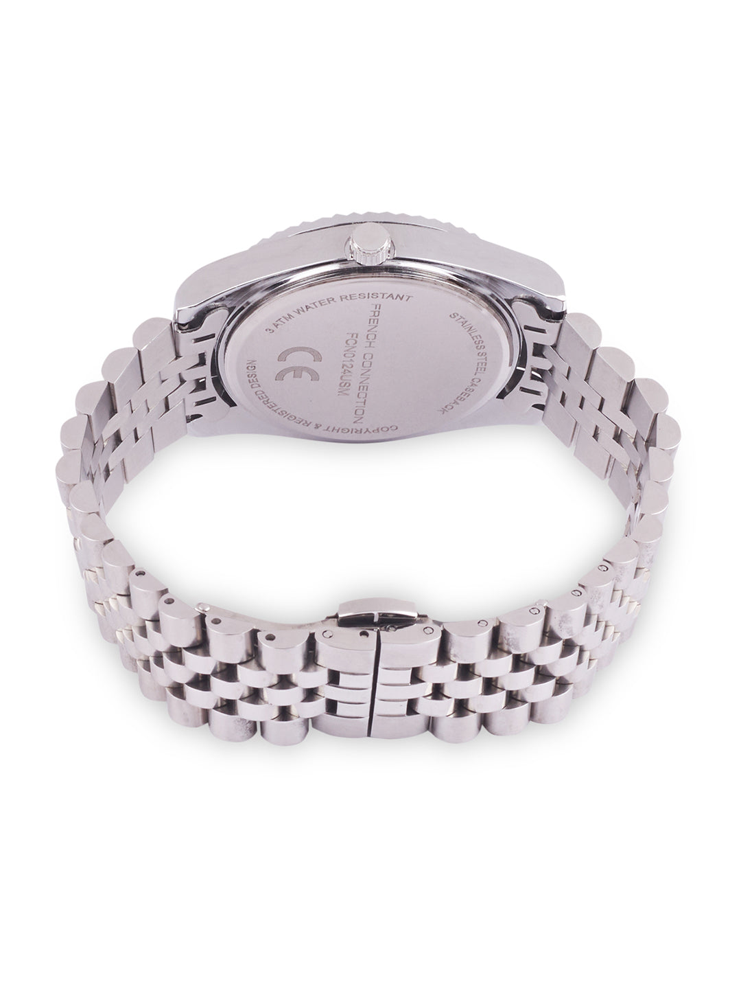 French Connection Sunray Blue Round Dial With Stainless Steel Strap Multifunction Watch - For Mens FCN0124USM