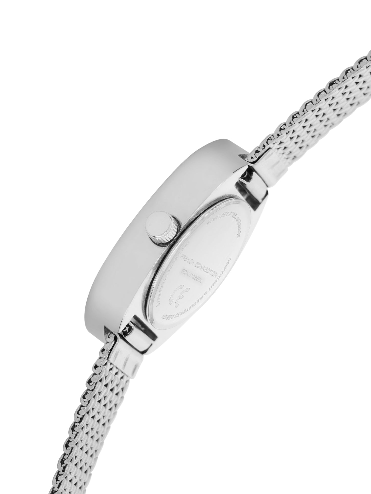 French Connection Mop Light Purple Rectangle Dial With Stainless Steel Strap Watch - For Womens FCN0126SM
