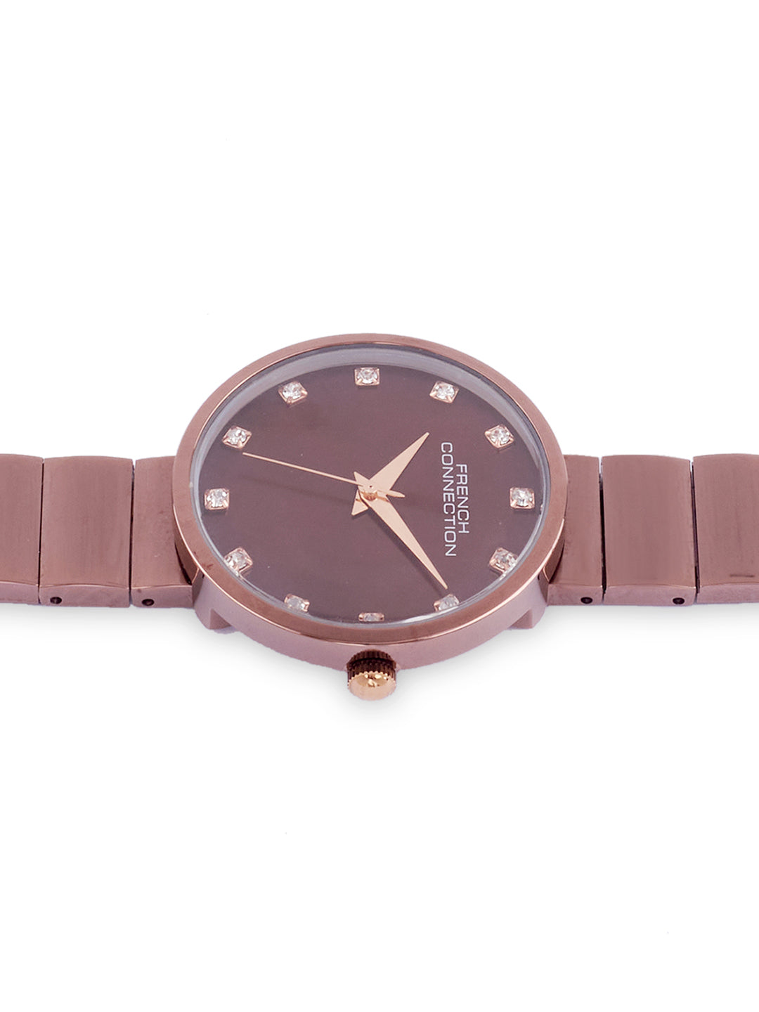 French Connection Mop Brown Round Dial With Brown Stainless Steel  Strap Watch - For Womens FCN0128BRGM