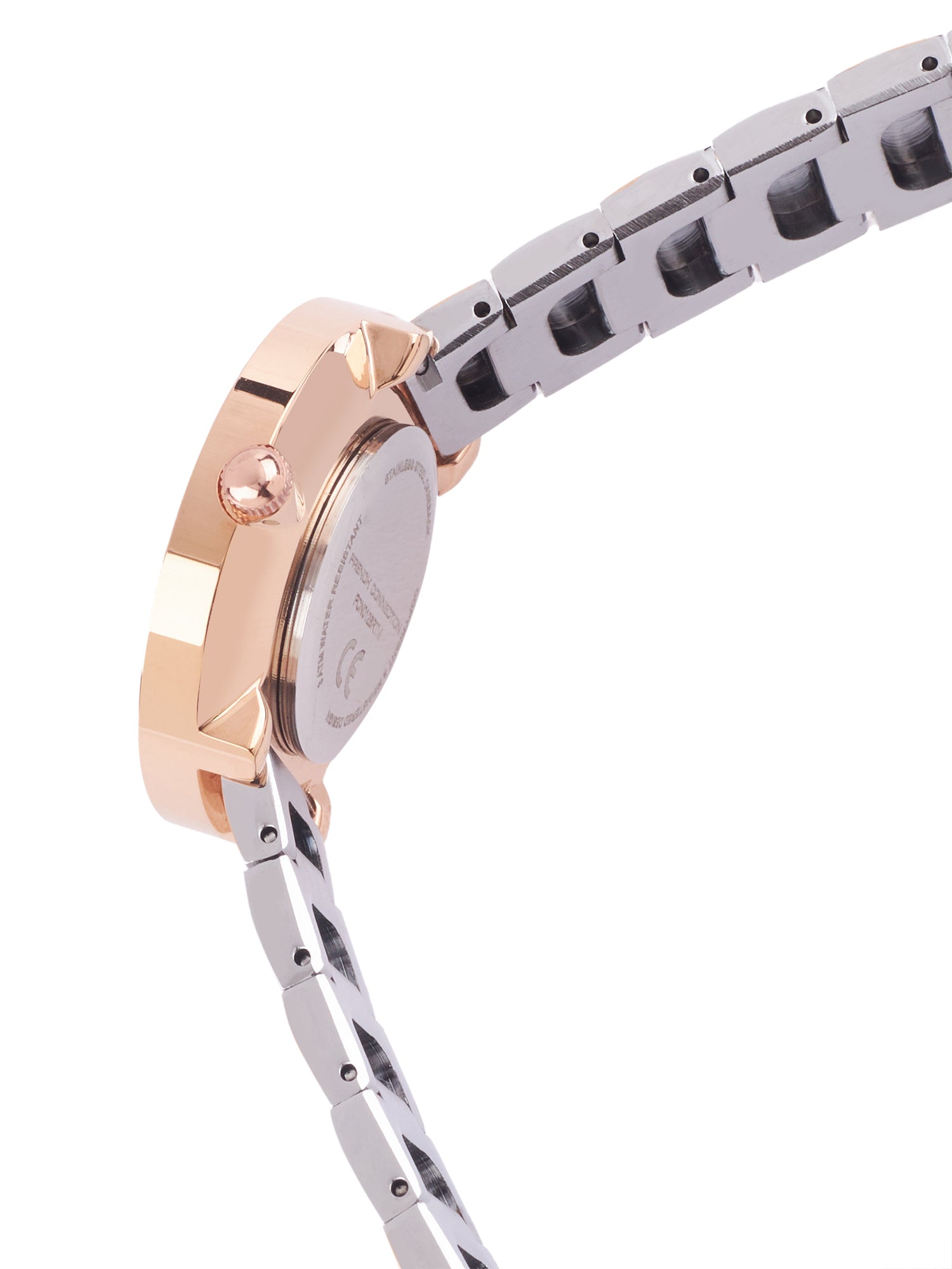 French Connection Mop Green Round Dial With Rose Two Tone Stainless Steel  Strap Watch - For Womens FCN0128RTM