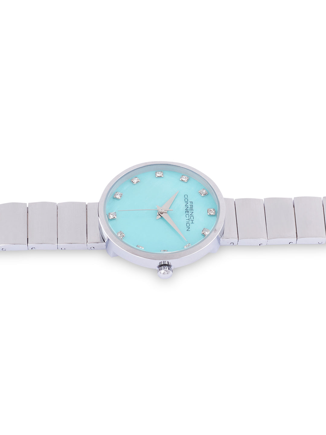 French Connection Mop Sea Green Round Dial With Stainless Steel  Strap Watch - For Womens FCN0128SM