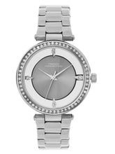 French Connection Sunray Grey Round Dial With Stainless Steel  Strap Watch - For Womens FCN0129SM