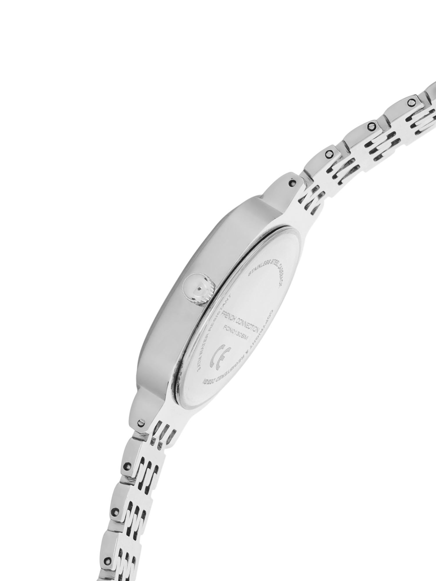 French Connection Sunray Burgundy Oval Dial With Stainless Steel Strap Watch - For Womens FCN0130SM