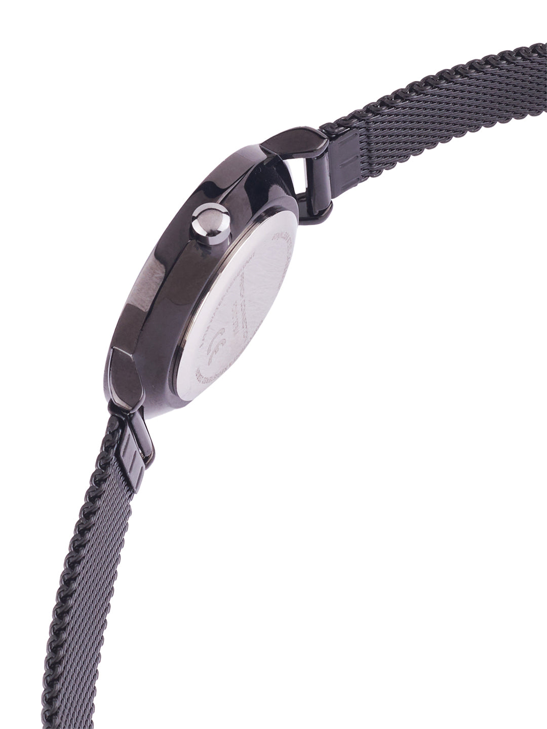 French Connection Sunray Black Round Dial With Black Stainless Steel Strap Watch - For Womens FCN0137BM