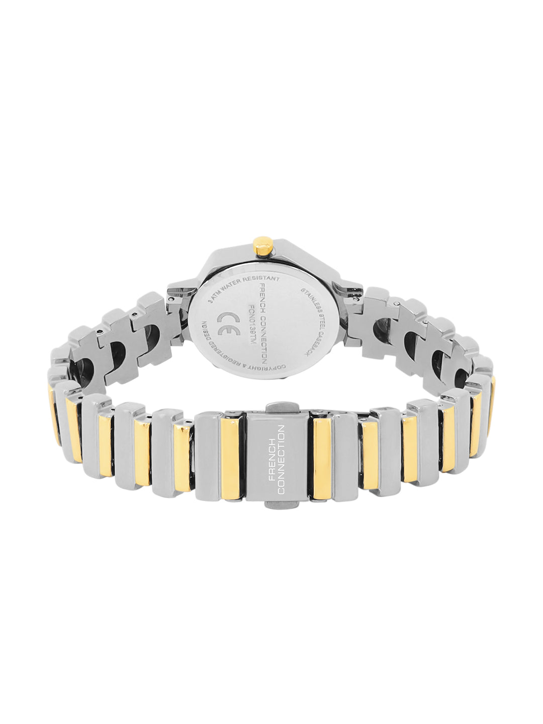 French Connection Mop Green Hexagonal Dial With Gold Two Tone Stainless Steel Strap Watch - For Womens FCN0139TM