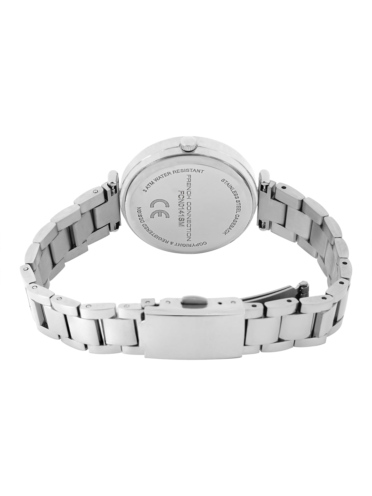 French Connection Mop Light Pink Round Dial With Stainless Steel  Strap Watch - For Womens FCN0141SM