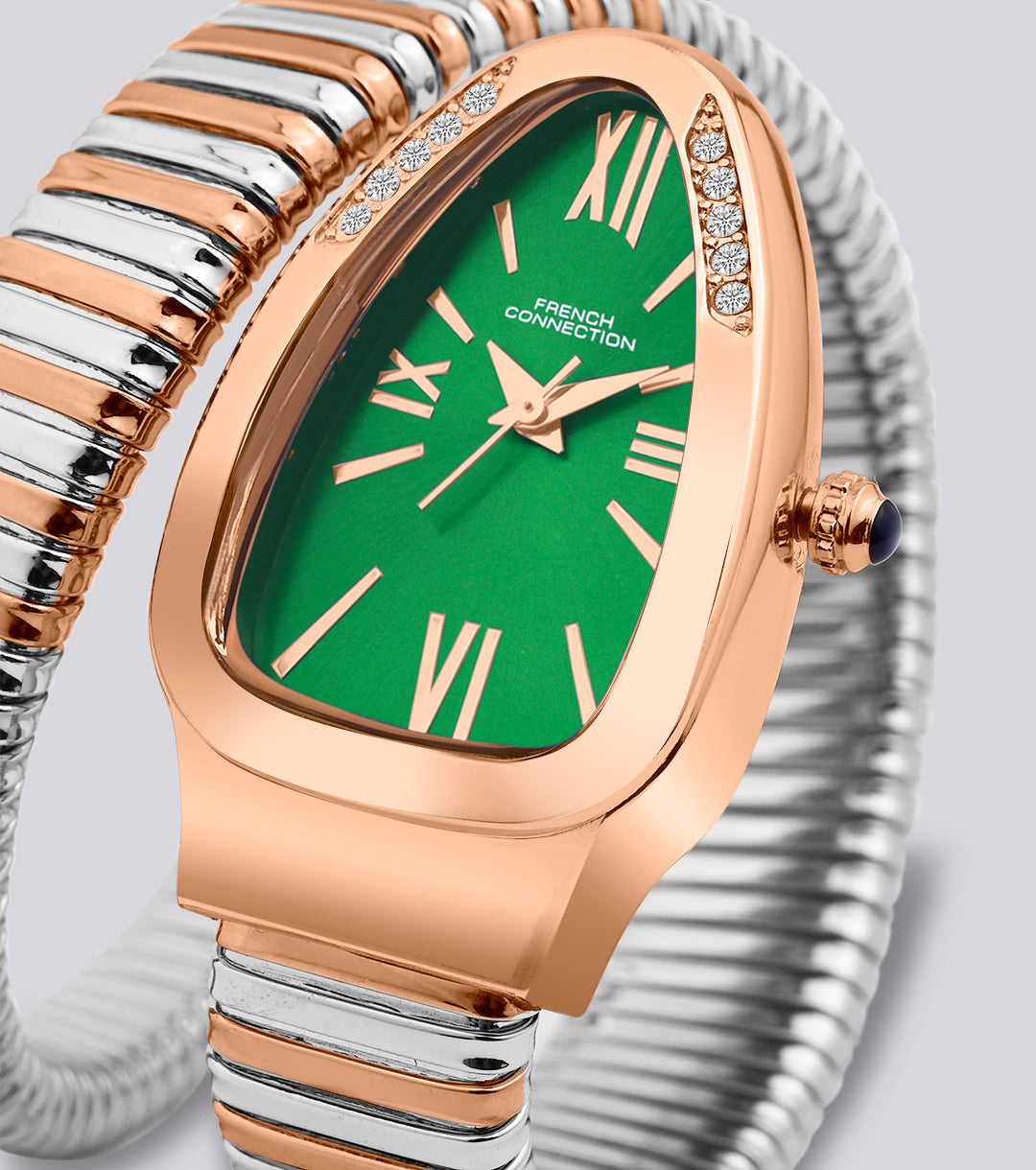The Eternelle Curve Women's Snake Wrap Design Analog Watch | FCN0142NRTM