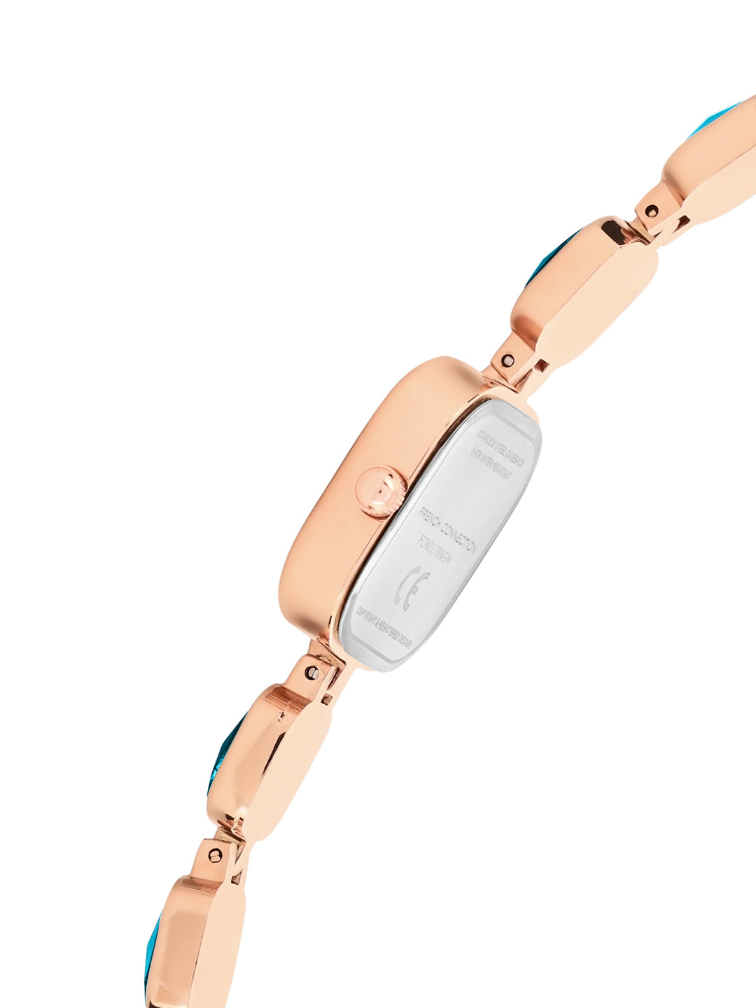 French Connection Auroraé Blue Dial with Rose Gold Strap Womens Analog Watch | FCN0178URGM