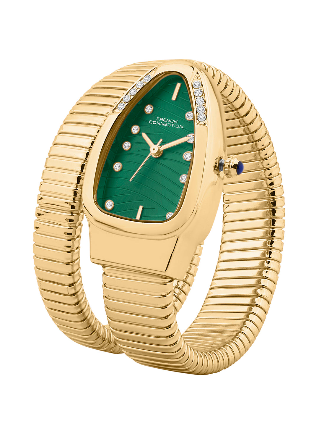 French Connection Women Snake-Shaped Wrap Around Analogue Watch FCN0189NGM - Green