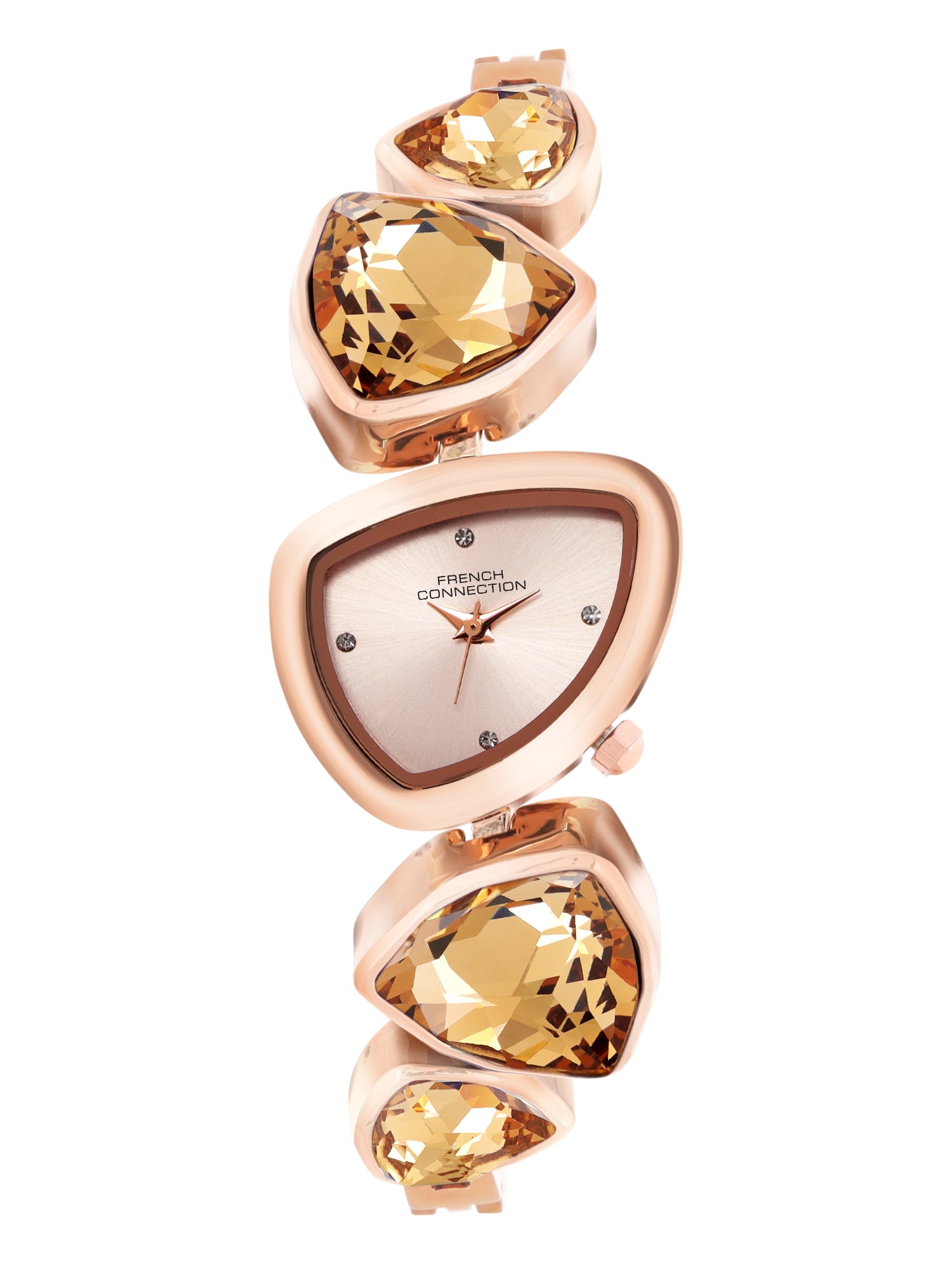 French Connection Asymra Rose Gold Dial with Pink Strap Womens Analog Watch | FCN0205RGM