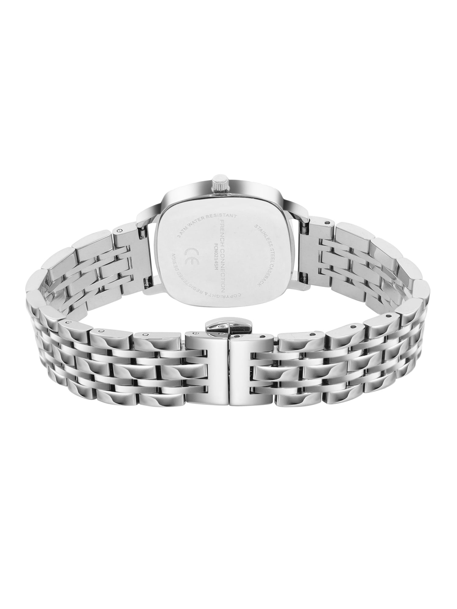 French Connection Luminéa | Quartz Jewellery Bezel | Pink Dial | Stainless Steel Strap | Watch for Women - FCN0214SM