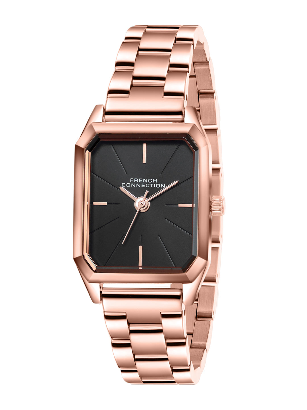 French Connection Novara | Analog Display | Black Dial | Stainless Steel Strap | Watch for Women - FCN0215RGM-B
