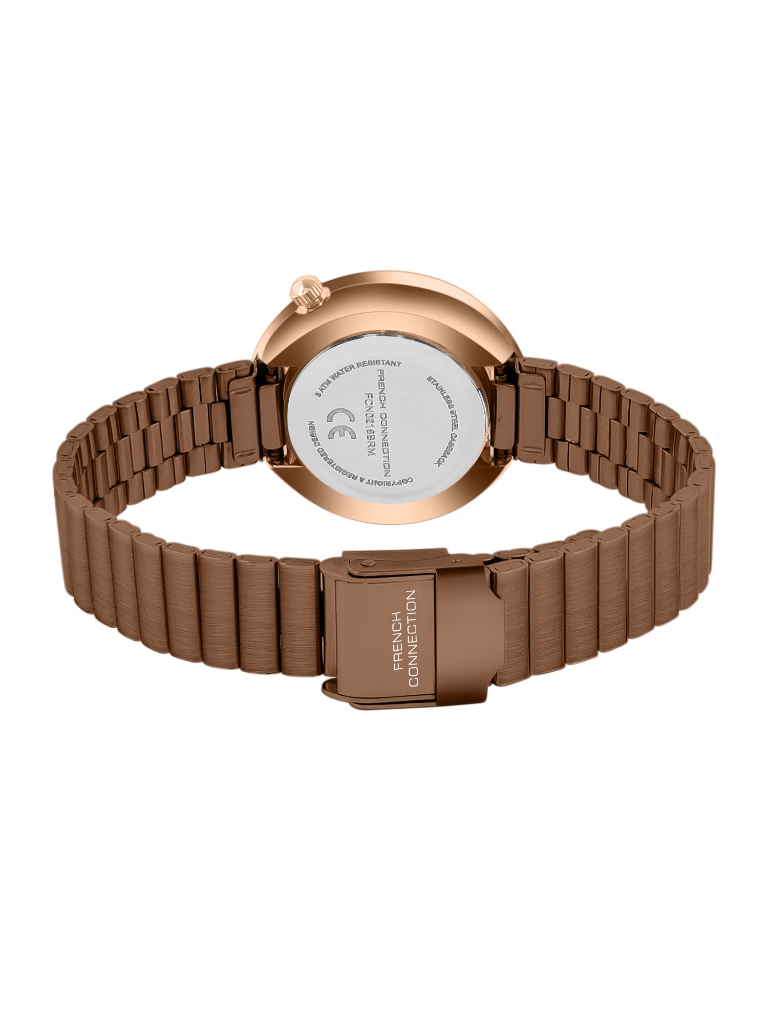 French Connection Héritage Lumière | Analog Display | Brown Mother of Pearl Dial | Brown Stainless Steel Strap | Watch for Women - FCN0216BRM